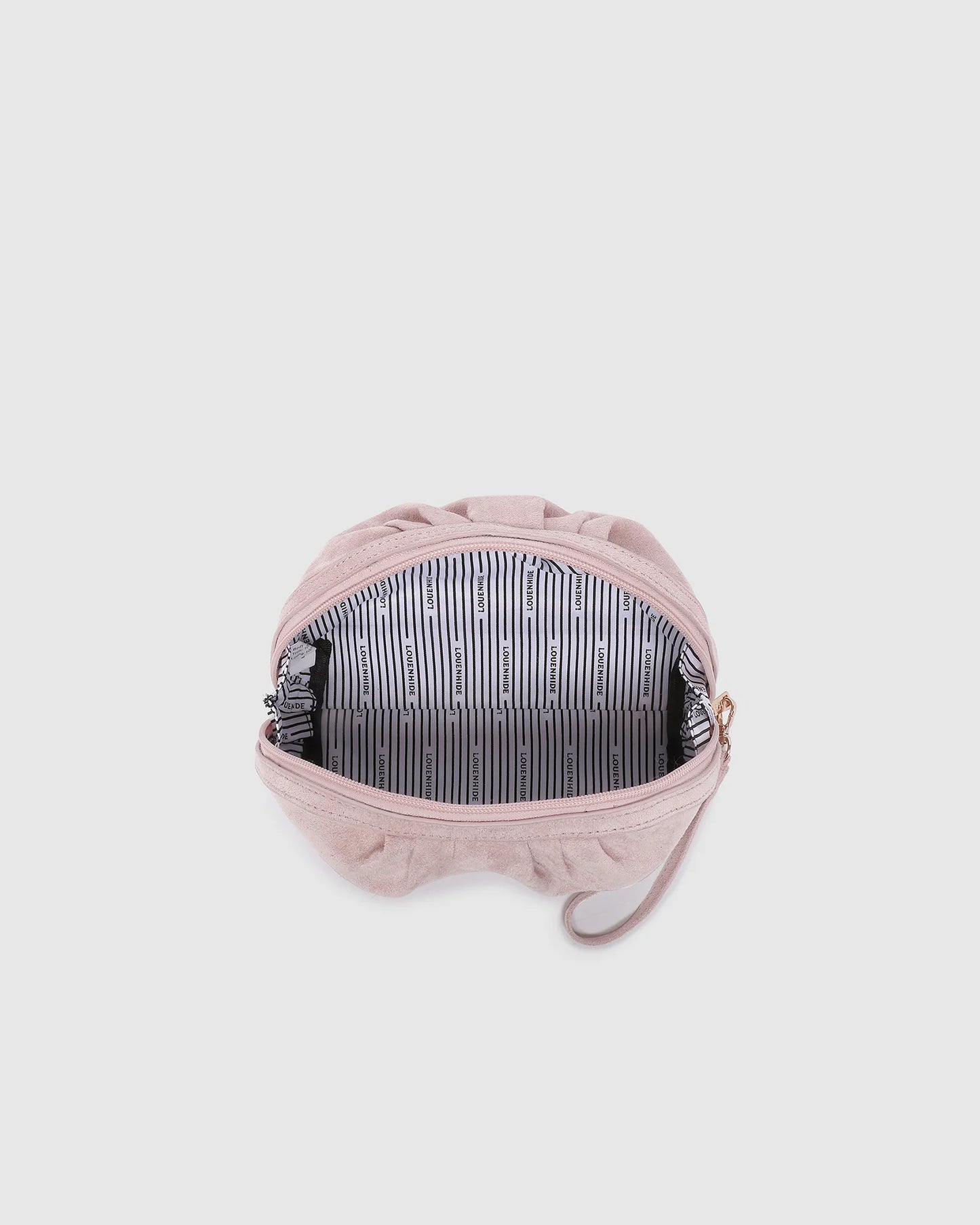 Sarski Suedette Makeup Bag (Pale Pink)