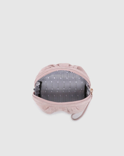 Sarski Suedette Makeup Bag (Pale Pink)