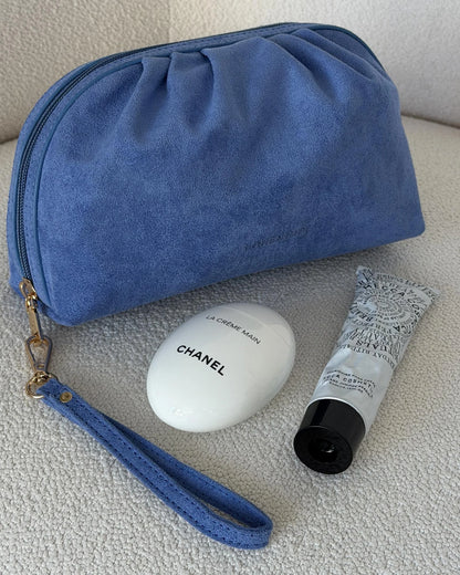 Sarski Suedette Makeup Bag (Persian Blue)