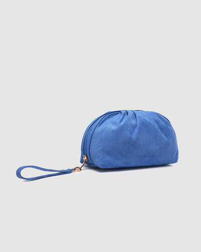Sarski Suedette Makeup Bag (Persian Blue)