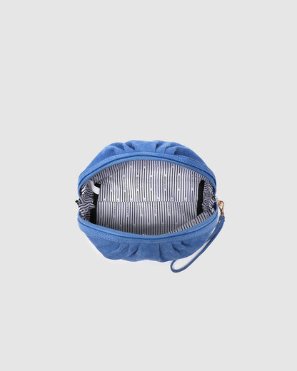Sarski Suedette Makeup Bag (Persian Blue)