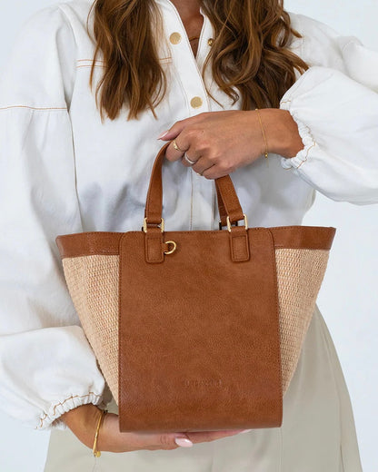 Carnegie Tote (Tan/Weave)