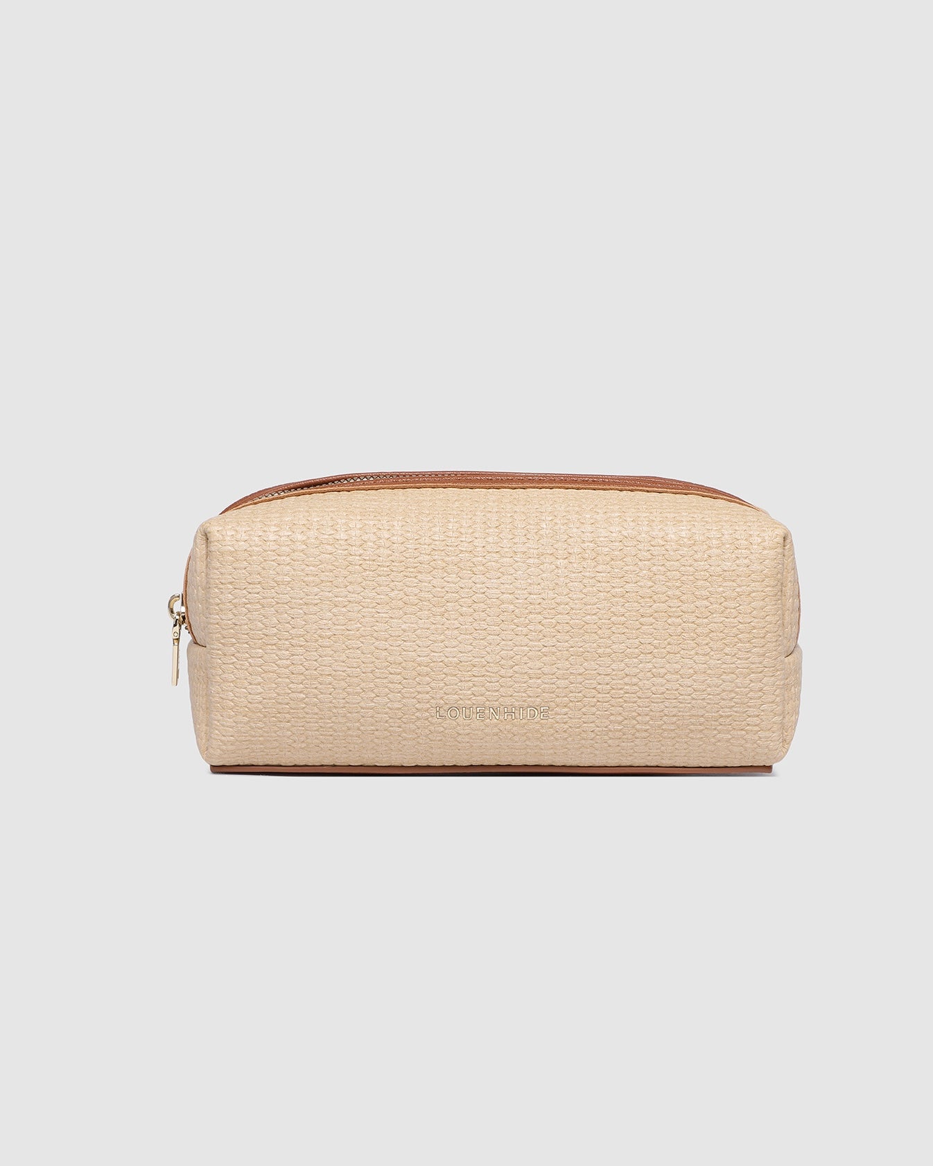 Brianna Makeup Bag & Brush Set (Tan)