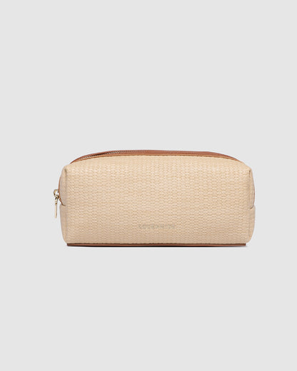 Brianna Makeup Bag & Brush Set (Tan)
