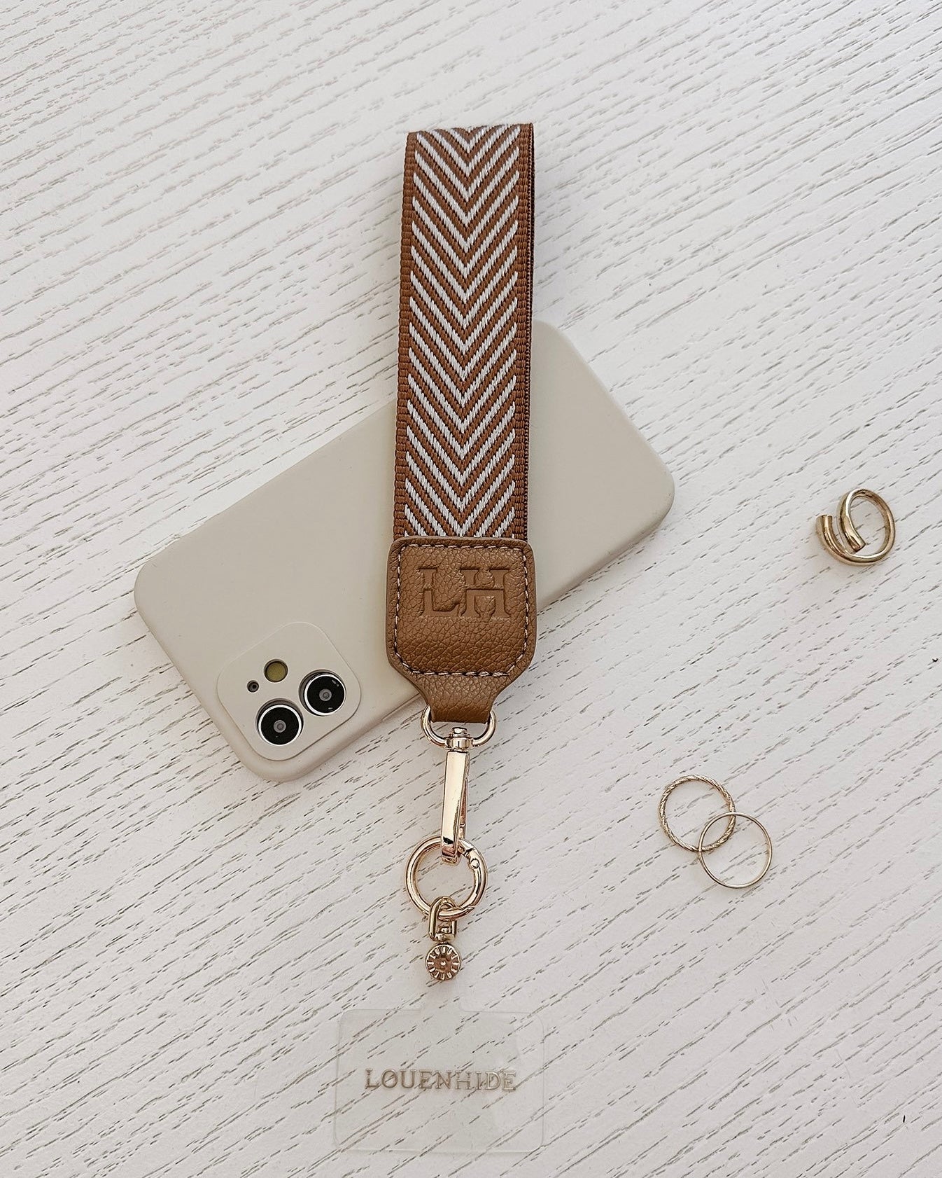 Iris Key Ring & Phone Attachment (Camel)