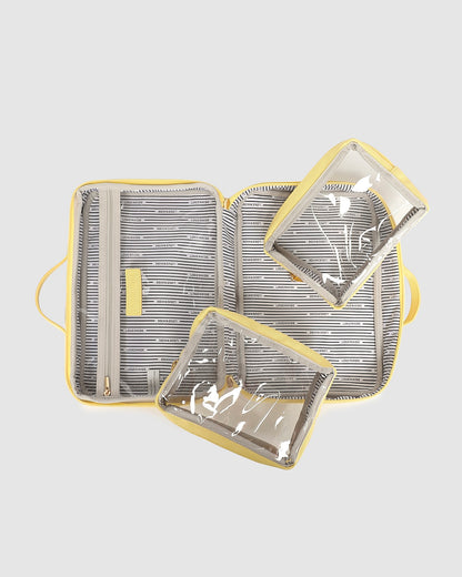 Georgie Makeup Case (Butter Yellow)