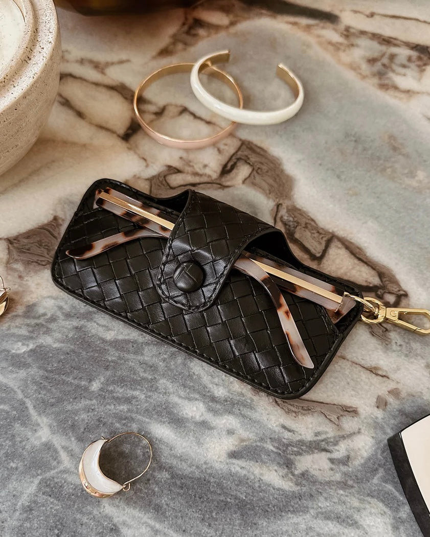 Skittle Sunglass Case (Woven Black)