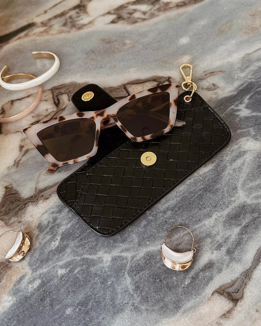 Skittle Sunglass Case (Woven Black)