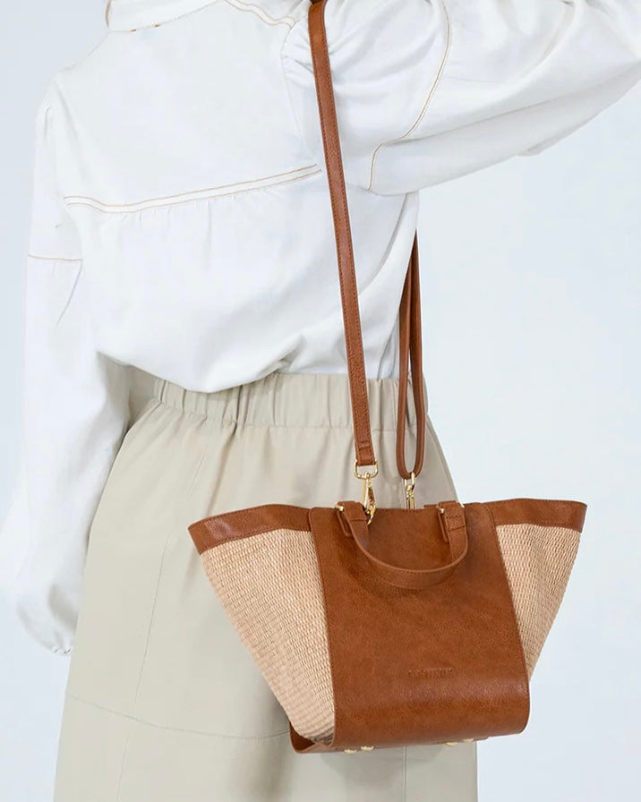 Carnegie Tote (Tan/Weave)