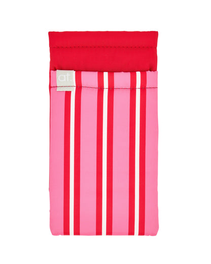 Double Glasses Case (Pink/Red Stripe)