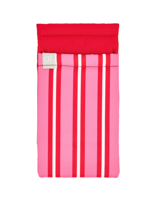 Double Glasses Case (Pink/Red Stripe)