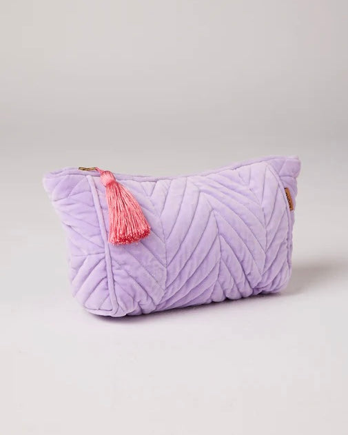 Velvet Toiletry Bag (Lilac)