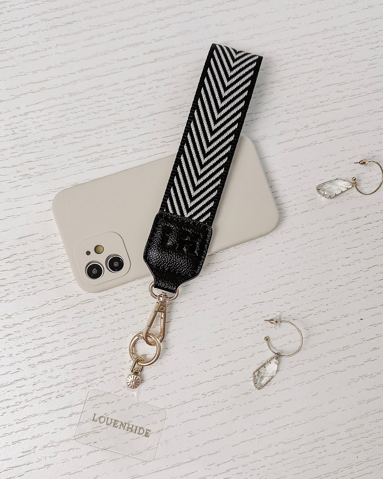 Iris Key Ring & Phone Attachment (Black)