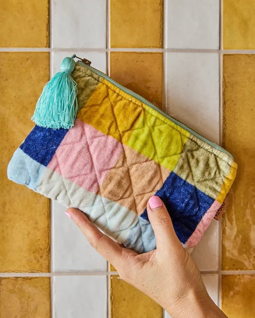 Velvet Cosmetic Purse (Florida Tartan)