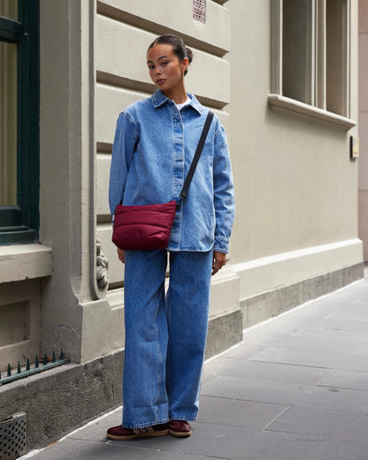 Stash Base Crossbody Bag (Burgundy)