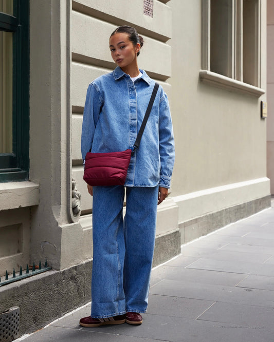 Stash Base Crossbody Bag (Burgundy)