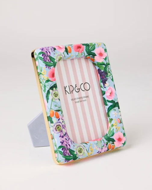 Spring In The Air Oval Velvet Photo Frame