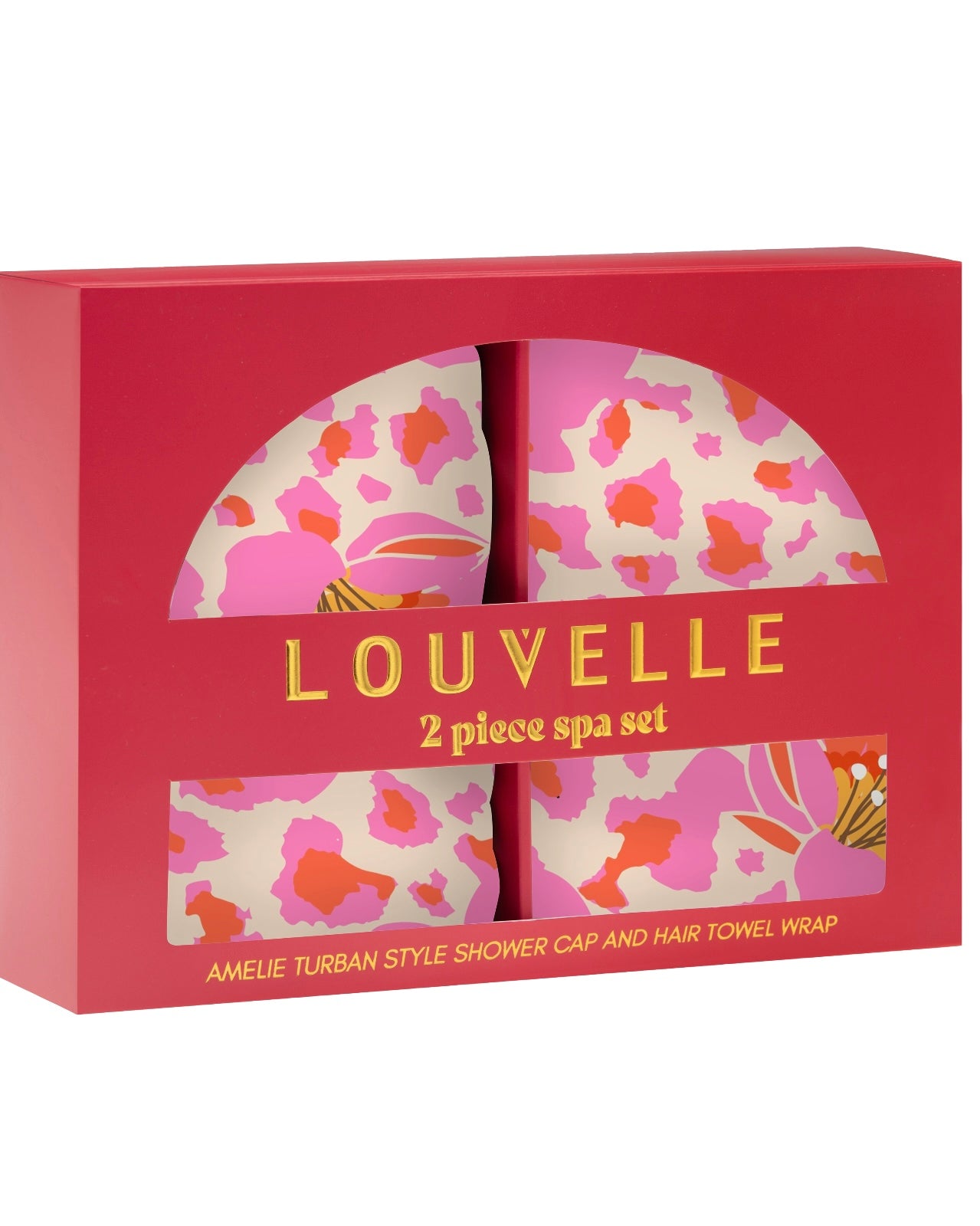 Shower Cap & Hair Towel Gift Set (Animal Floral)