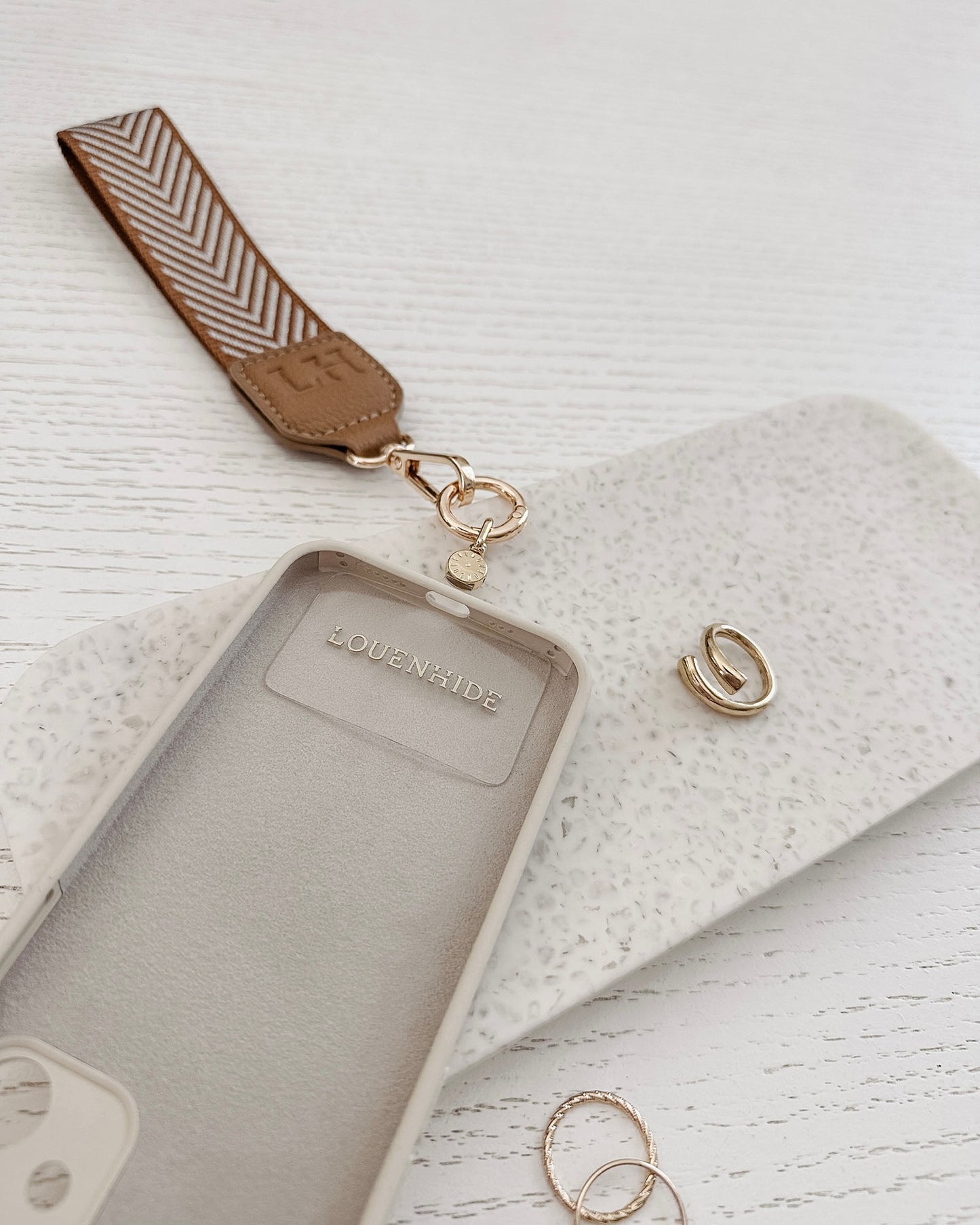 Iris Key Ring & Phone Attachment (Camel)