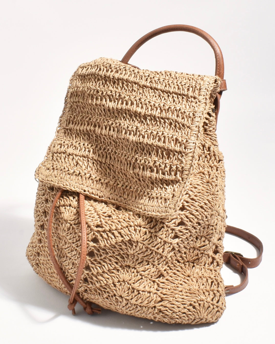Charlie Paper Weave Backpack (Natural)