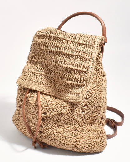 Charlie Paper Weave Backpack (Natural)