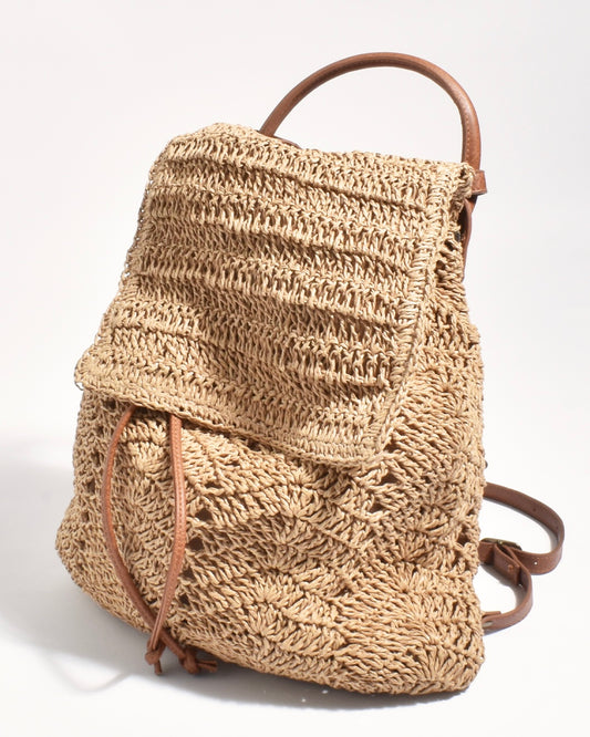 Charlie Paper Weave Backpack (Natural)