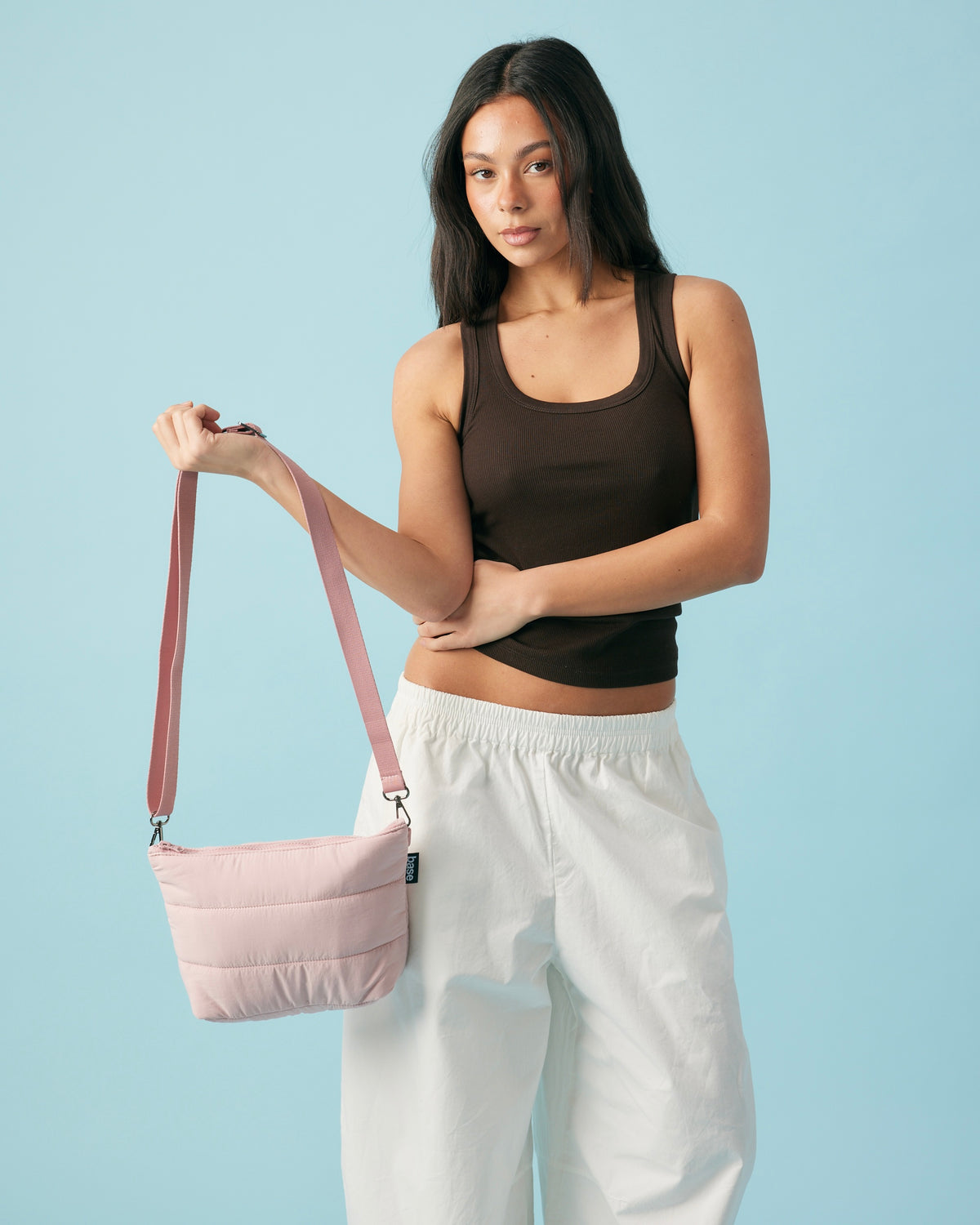 Stash Base Crossbody Bag (Dusty Pink)