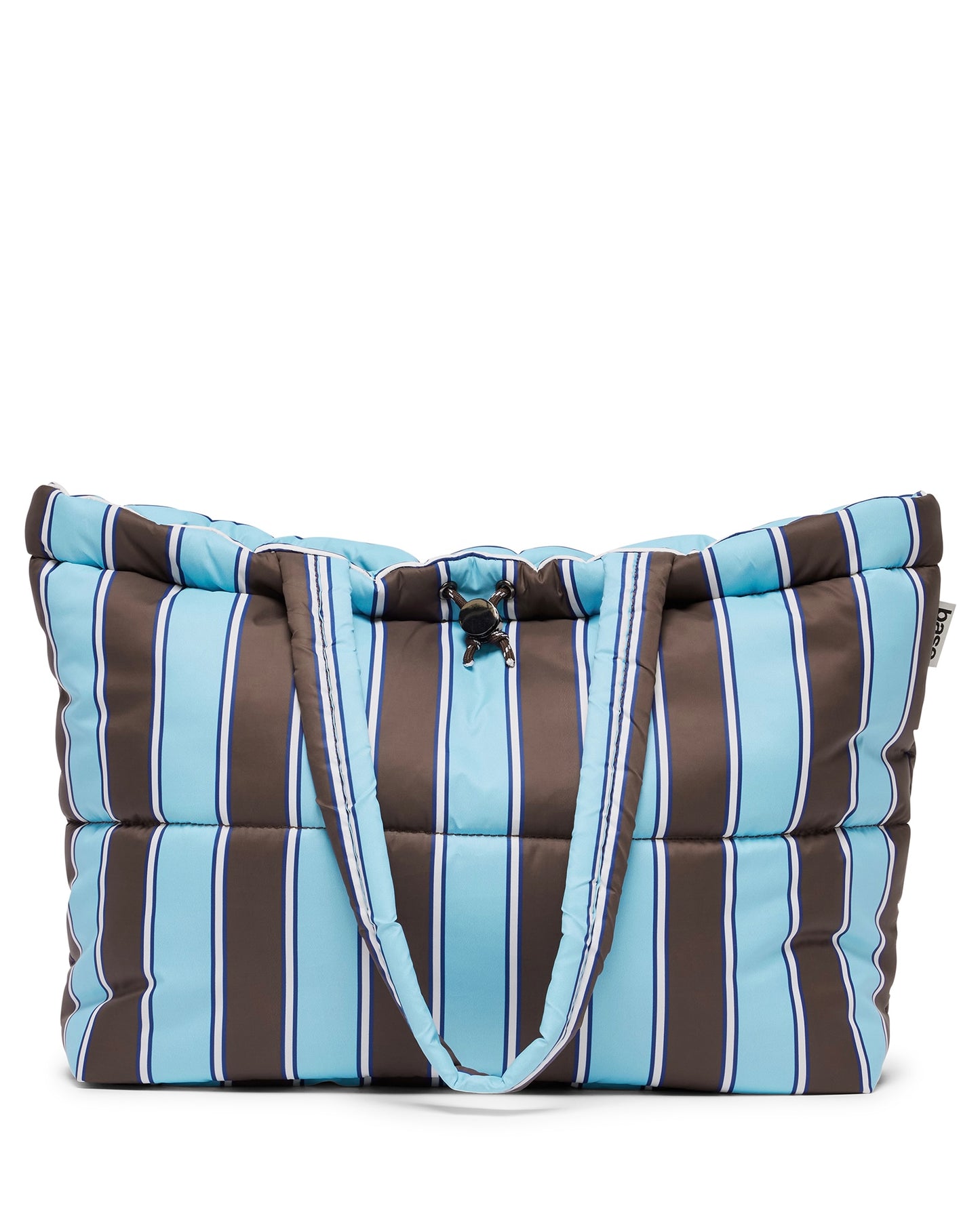 Scrunch Base Bag (Chocolate/Blue Stripe)