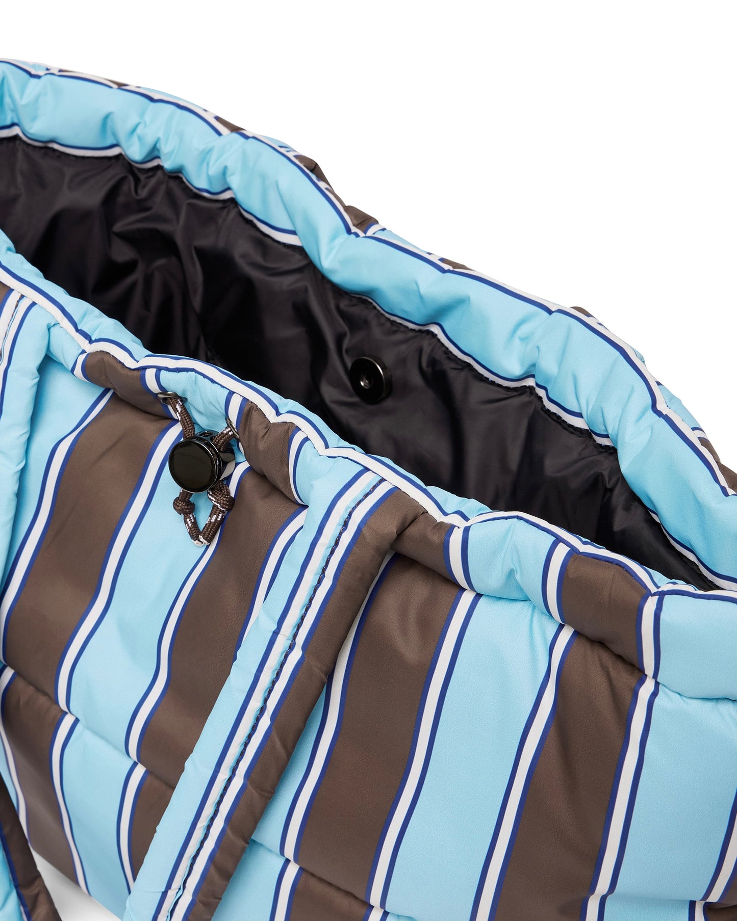 Scrunch Base Bag (Chocolate/Blue Stripe)
