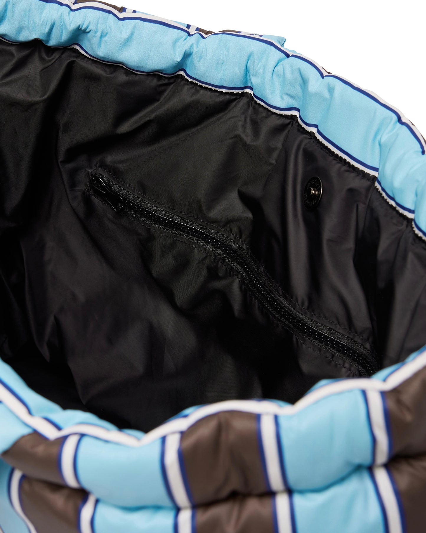 Scrunch Base Bag (Chocolate/Blue Stripe)