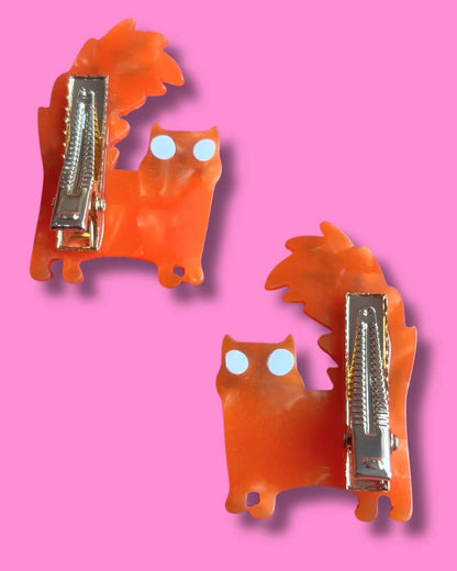 Azz Hole Angry Cat Hair Slide Clips