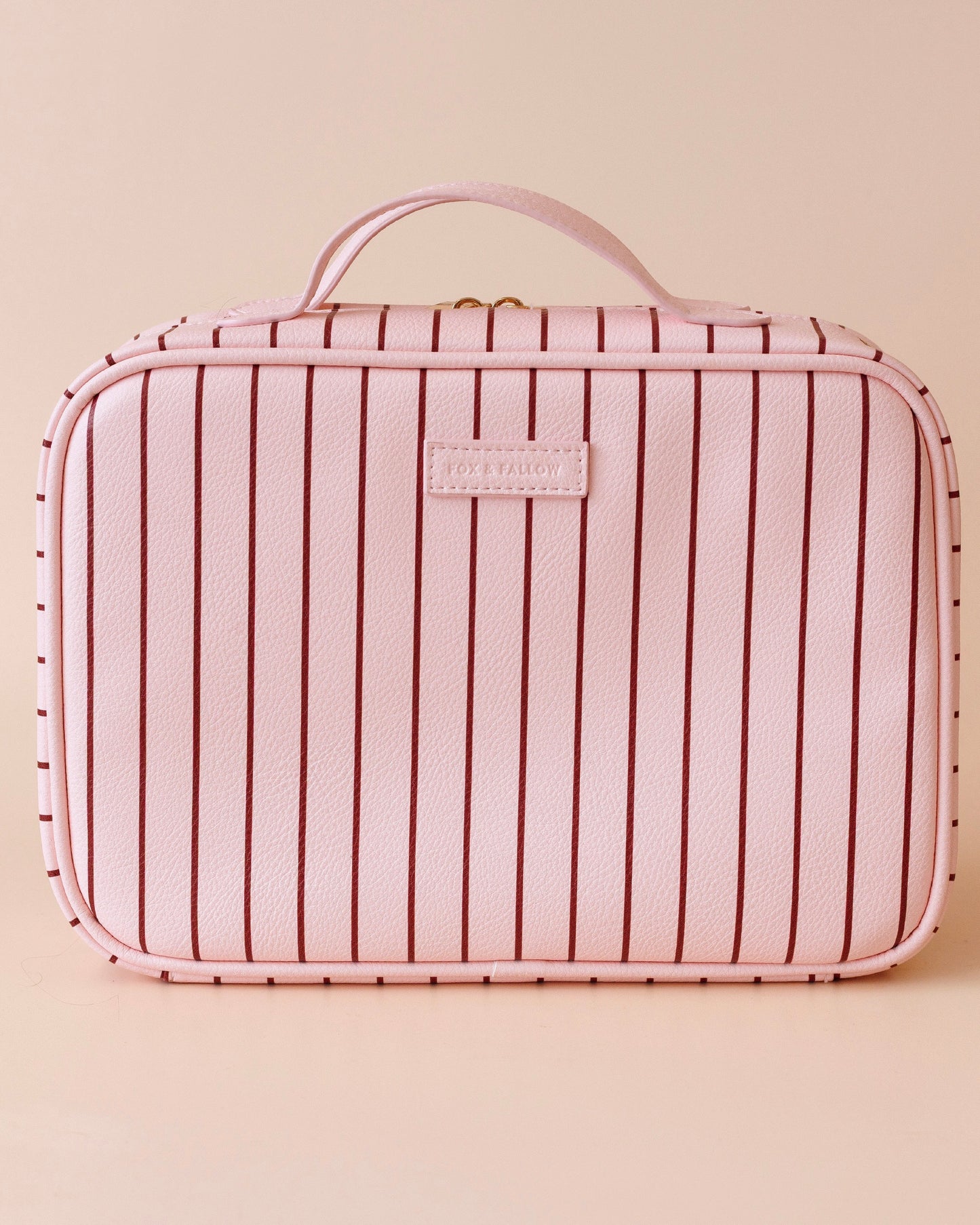 Makeup Bag/Toiletry Bag (Rosé Pinstripe)
