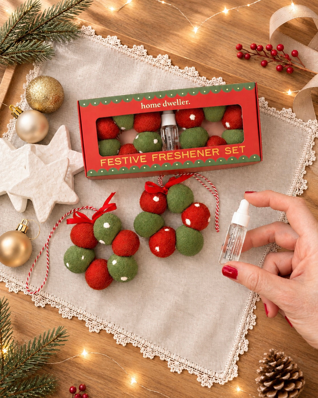 Festive Fresheners (Red/Green Polka Dots)