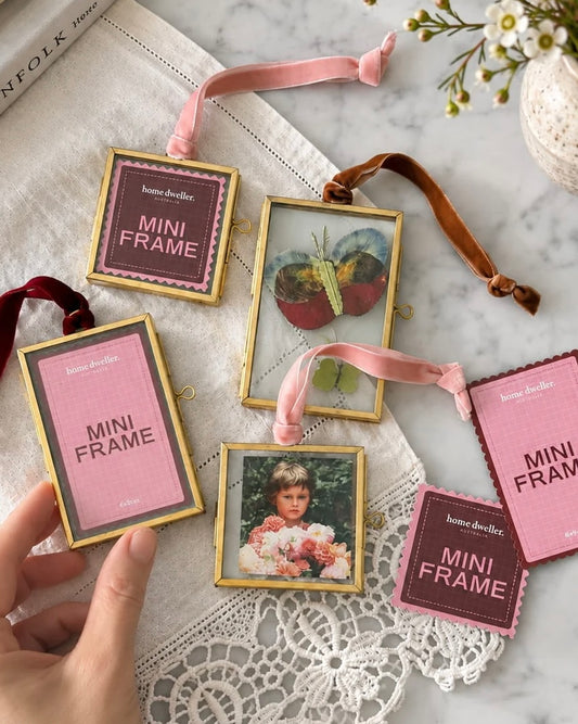 Mini Frame (Burgundy Ribbon)