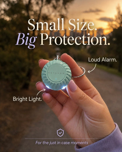 Keylarm Personal Safety Alarm & Light (Mist Teal)