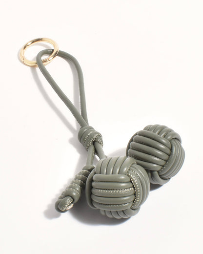 Willow Woven Ball Key Ring (Khaki)