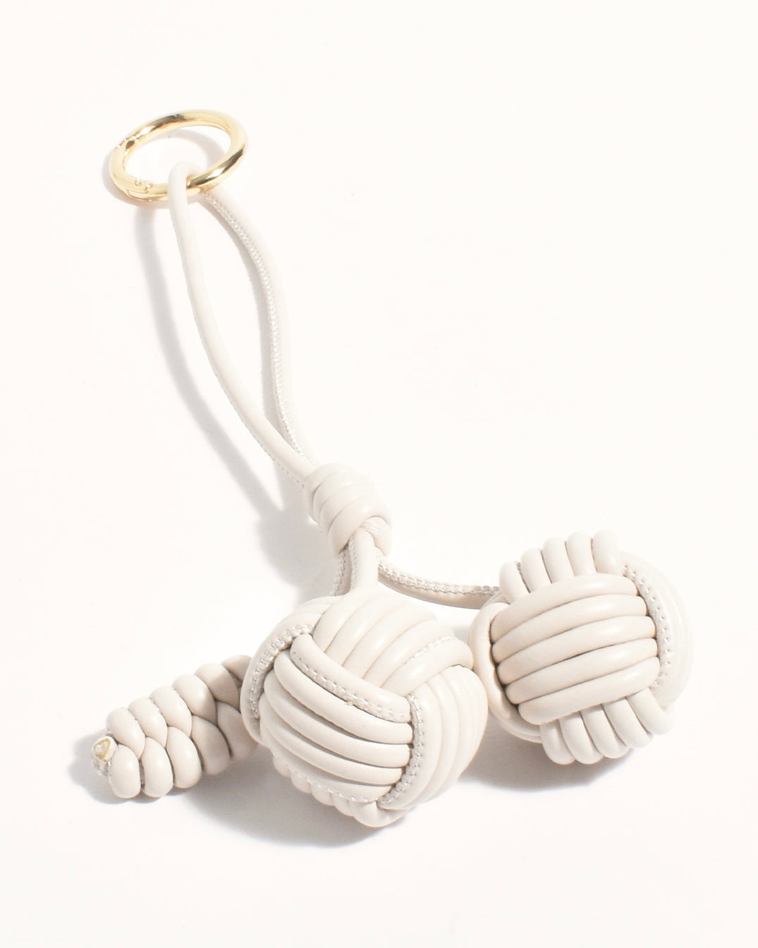 Willow Woven Ball Key Ring (Cream)