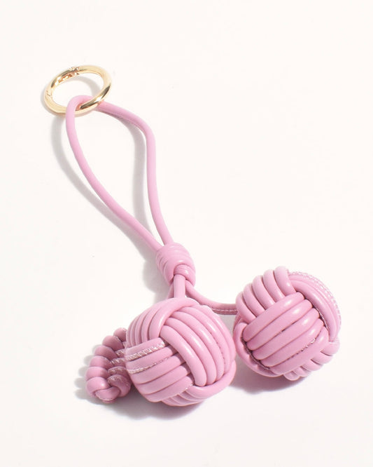 Willow Woven Ball Key Ring (Pink)