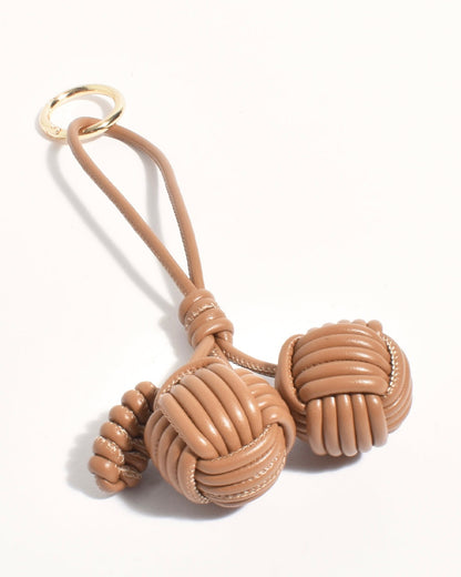 Willow Woven Ball Key Ring (Tan)