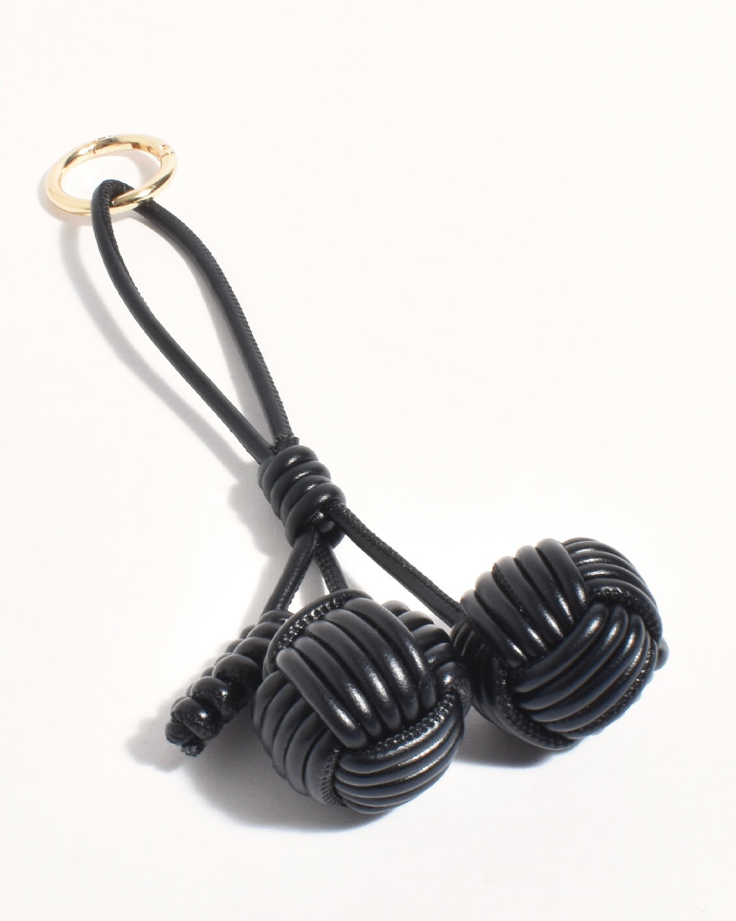 Willow Woven Ball Key Ring (Black)