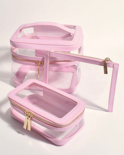 Seeing Clearly Toiletry Bag/Makeup Case (Pink)