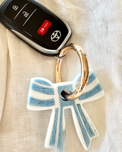 Bow Resin Keyring (Blue)