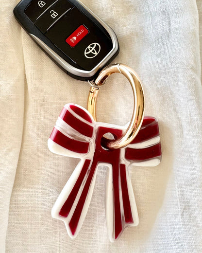 Bow Resin Keyring (Red)