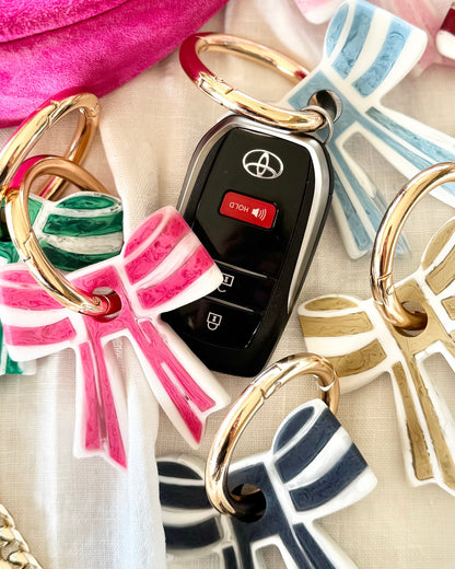 Bow Resin Keyring (Pale Pink)
