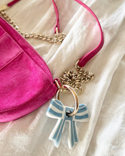 Bow Resin Keyring (Blue)