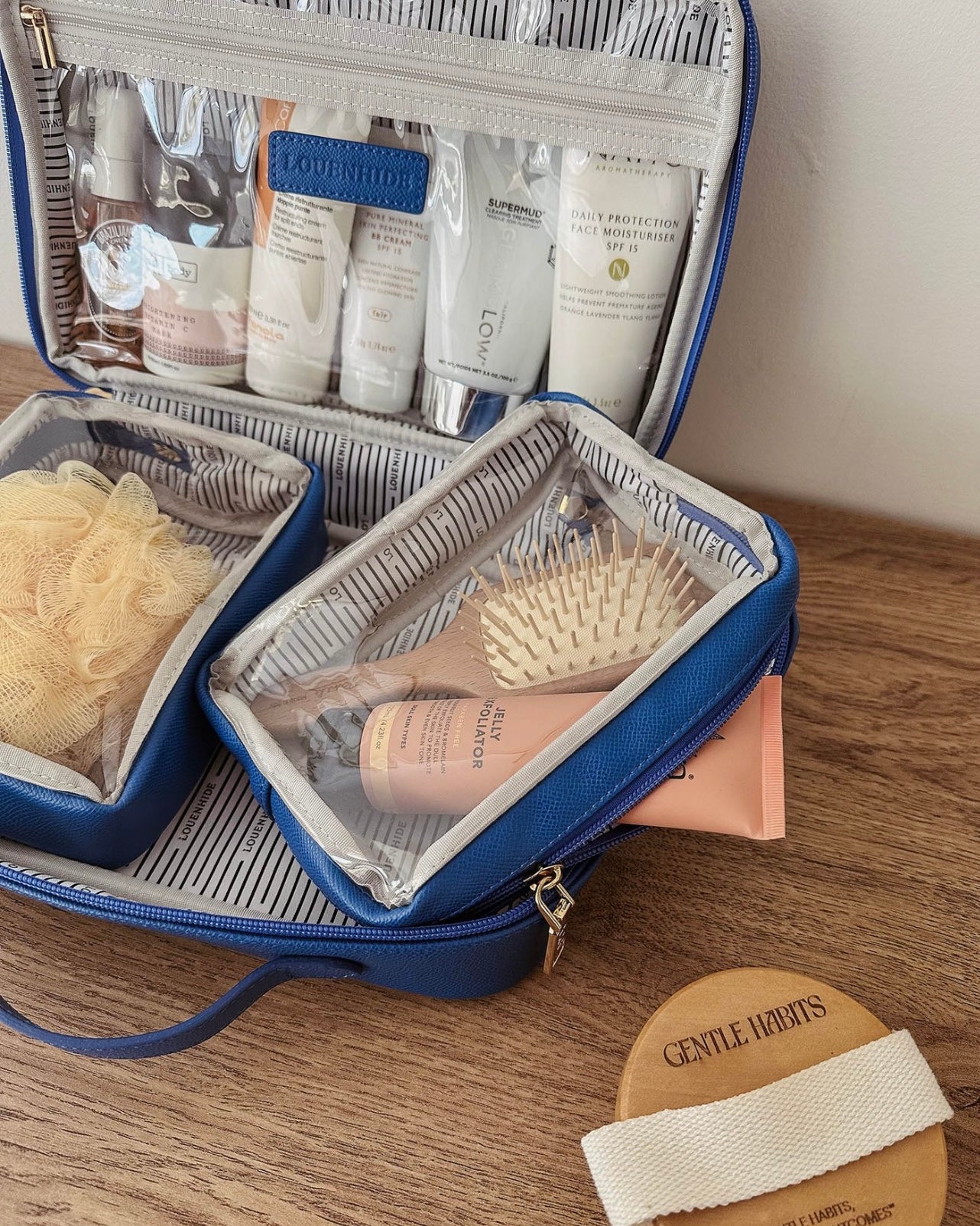 Georgie Makeup Case (Ocean Blue)