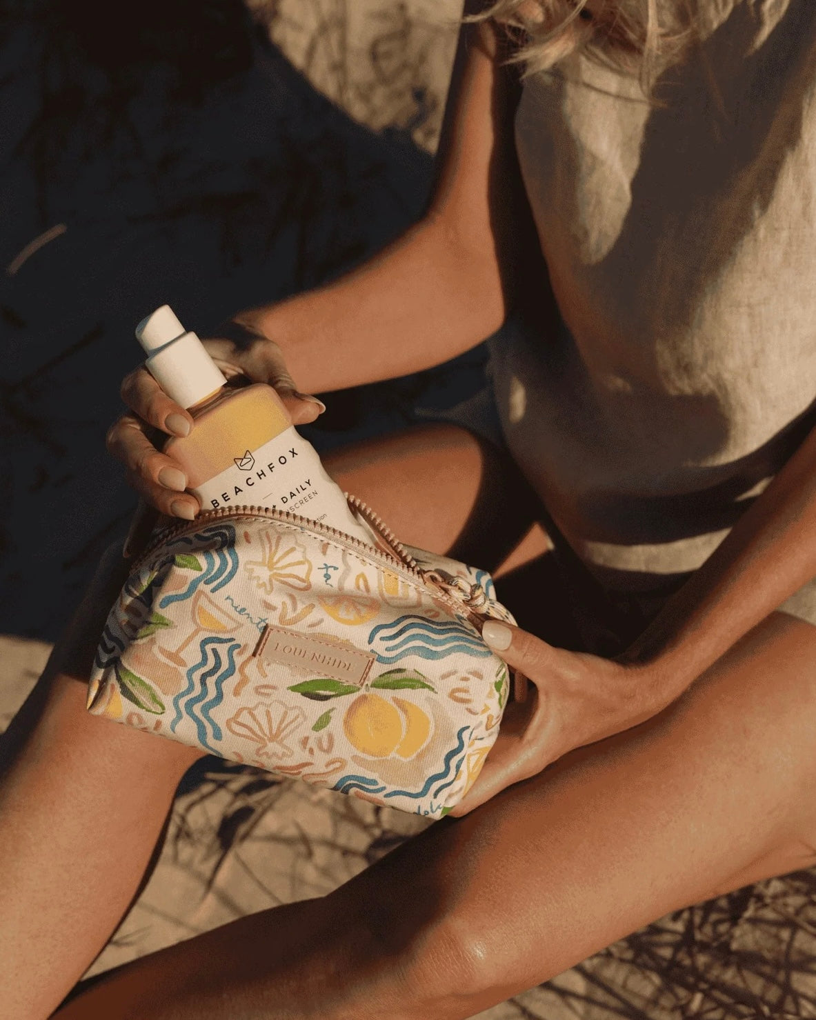 Bambi Pouch/Makeup Bag (Lemon Print)
