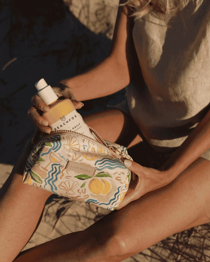Bambi Pouch/Makeup Bag (Lemon Print)