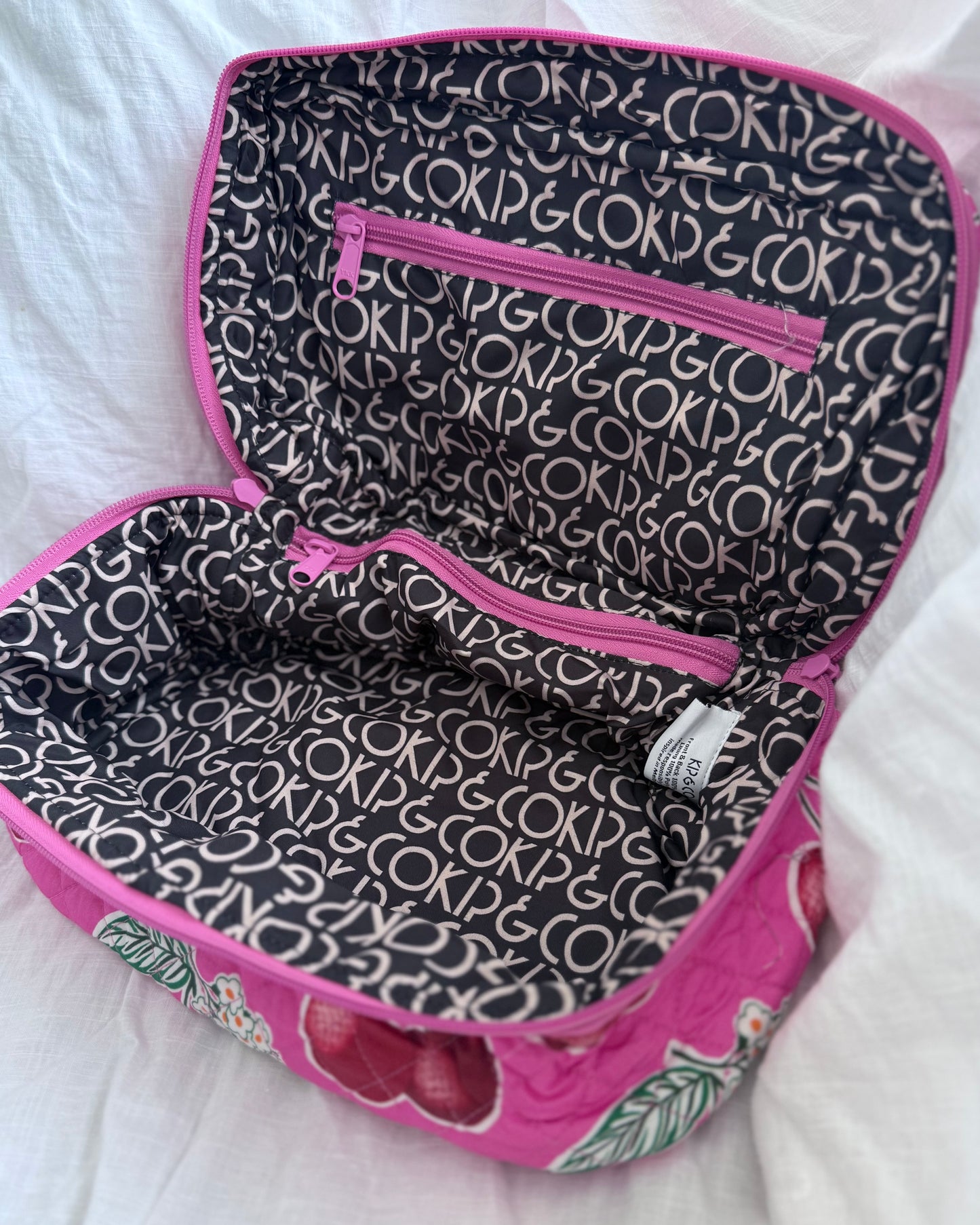 Quilted Cotton Toiletry Case (Cherry Blossom)