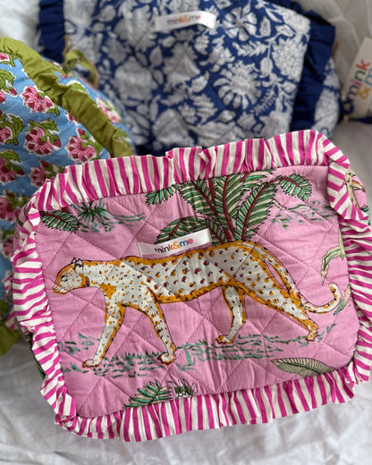 Ellie Makeup Bag (Pink Jungle)